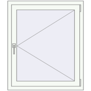 REHAU OPTIMUM EURO-DESIGN 70 850x1000 mm RAL 9016 Traffic white two-sided