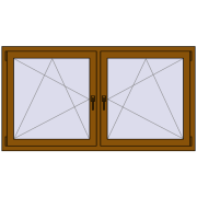 REHAU ENERGY-SAVING SYNEGO MD 1695x875 mm GOLDEN OAK dwustronny
