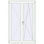 REHAU OPTIMUM EURO-DESIGN 70 1040x1650 mm RAL 9016 Traffic white two-sided