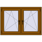 REHAU ENERGY-SAVING SYNEGO MD 1200x800 mm GOLDEN OAK dwustronny