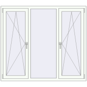 REHAU OPTIMUM EURO-DESIGN 70 1600x1400 mm GOLDEN OAK zewnętrzny