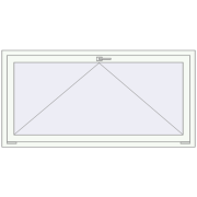 Okna rozwierne 1600x800 mm REHAU ENERGY-SAVING SYNEGO MD RAL 9016 Traffic white dwustronny