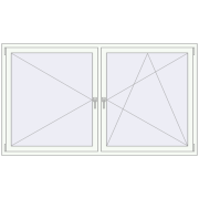 REHAU OPTIMUM EURO-DESIGN 70 2100x1200 mm RAL 9016 Traffic white two-sided