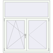 REHAU OPTIMUM EURO-DESIGN 70 1350x1500 mm RAL 9016 Traffic white two-sided