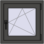 Okna skrzydłowe 570x570 mm KORSA BRILLANT DESIGN