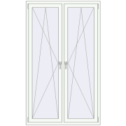 REHAU OPTIMUM EURO-DESIGN 70 1200x2000 mm RAL 9016 Traffic white two-sided