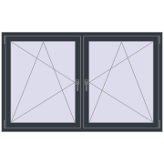 REHAU ENERGY-SAVING SYNEGO MD 1800x1085 mm ANTHRACITE_GREY_STRUKTURAL dwustronny