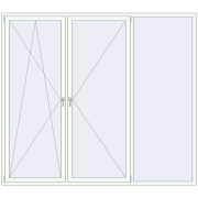 Okna skrzydłowe 2600x2300 mm KORSA BRILLANT DESIGN GOLDEN OAK zewnętrzny