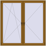 Okna skrzydłowe 1900x1900 mm KORSA BRILLANT DESIGN