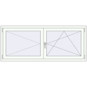 REHAU OPTIMUM EURO-DESIGN 70 1700x700 mm RAL 9016 Traffic white two-sided