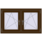 Okna skrzydłowe 1065x635 mm REHAU ENERGY-SAVING SYNEGO MD DARK_OAK dwustronny