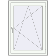 REHAU ENERGY-SAVING SYNEGO MD 800x1130 mm RAL 9016 Traffic white two-sided