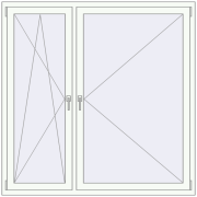 REHAU BRILLANT DESIGN 1600x1600 mm GOLDEN OAK external