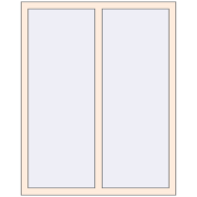 REHAU OPTIMUM EURO-DESIGN 70 1100x1370 mm CREAME_WHITE_50L-2 two-sided