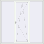REHAU OPTIMUM EURO-DESIGN 70 2200x2200 mm RAL 9016 Traffic white two-sided