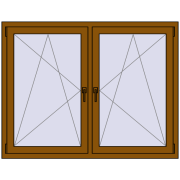 REHAU ENERGY-SAVING SYNEGO MD 1515x1145 mm GOLDEN OAK dwustronny