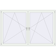 REHAU ENERGY-SAVING SYNEGO MD 2300x1500 mm RAL 9016 Traffic white two-sided