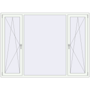 Okna skrzydłowe 2200x1600 mm KORSA BRILLANT DESIGN