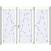 REHAU ENERGY-SAVING SYNEGO MD 1800x1400 mm RAL 9016 Traffic white two-sided
