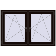 REHAU ENERGY-SAVING SYNEGO MD 1410x905 mm BLACK_BROWN dwustronny