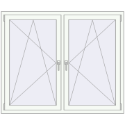REHAU OPTIMUM EURO-DESIGN 70 1500x1250 mm RAL 9016 Traffic white two-sided