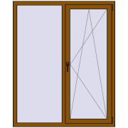 REHAU ENERGY-SAVING SYNEGO MD 1300x1600 mm GOLDEN OAK two-sided