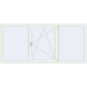 REHAU OPTIMUM EURO-DESIGN 70 2500x1140 mm RAL 9016 Traffic white two-sided