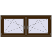 REHAU ENERGY-SAVING SYNEGO MD 1605x650 mm DARK_OAK dwustronny