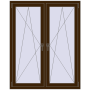 REHAU ENERGY-SAVING SYNEGO MD 1155x1490 mm DARK_OAK dwustronny