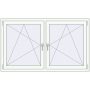 REHAU ENERGY-SAVING SYNEGO MD 1620x935 mm RAL 9016 Traffic white dwustronny