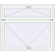 REHAU OPTIMUM EURO-DESIGN 70 1480x1270 mm RAL 9016 Traffic white two-sided