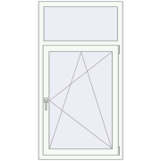 REHAU BRILLANT DESIGN 800x1500 mm RAL 9016 Traffic white two-sided