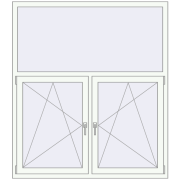 REHAU OPTIMUM EURO-DESIGN 70 1500x1700 mm RAL 9016 Traffic white two-sided