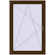 REHAU OPTIMUM EURO-DESIGN 70 1000x1500 mm DARK_OAK two-sided