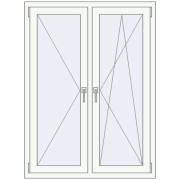 REHAU OPTIMUM EURO-DESIGN 70 1040x1400 mm RAL 9016 Traffic white two-sided