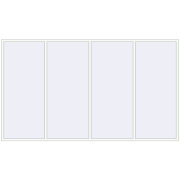 Okna skrzydłowe 3990x2300 mm KORSA BRILLANT DESIGN RAL 9016 Traffic white dwustronny