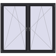 REHAU ENERGY-SAVING SYNEGO MD 1755x1600 mm BLACK_ULTI-MATT two-sided REHAU ENERGY-SAVING SYNEGO MD 1755x1600 mm BLACK_ULTI-MATT two-sided