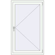 REHAU BRILLANT DESIGN 850x1400 mm RAL 9016 Traffic white two-sided