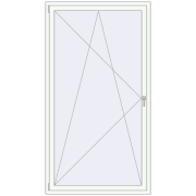 REHAU OPTIMUM EURO-DESIGN 70 1200x2200 mm RAL 9016 Traffic white two-sided