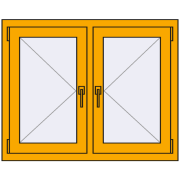 ALU STANDARD 72 1000x800 mm RAL 1003 Signal yellow two-sided