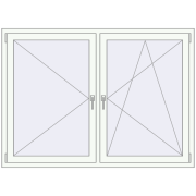 REHAU OPTIMUM EURO-DESIGN 70 1660x1200 mm RAL 9016 Traffic white two-sided