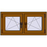 Okna skrzydłowe 990x500 mm REHAU OPTIMUM EURO-DESIGN 70 GOLDEN OAK dwustronny