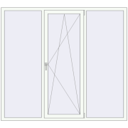REHAU ENERGY-SAVING SYNEGO MD 2000x1800 mm RAL 9016 Traffic white two-sided