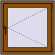 REHAU OPTIMUM EURO-DESIGN 70 750x750 mm GOLDEN OAK two-sided