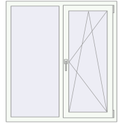 EPSILON OPTIMA 1200x1250 mm RAL 9016 Traffic white two-sided