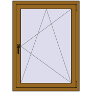 REHAU ENERGY-SAVING SYNEGO MD 850x1150 mm LIGHT_OAK two-sided