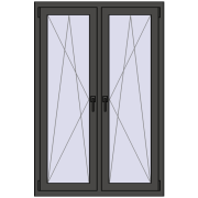 Okna skrzydłowe 1005x1505 mm REHAU ENERGY-SAVING SYNEGO MD BASALT_GREY dwustronny Okna skrzydłowe 1005x1505 mm REHAU ENERGY-SAVING SYNEGO MD BASALT_GREY dwustronny