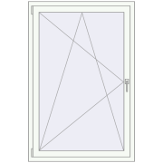 REHAU ENERGY-SAVING SYNEGO MD 1000x1500 mm RAL 9016 Traffic white two-sided