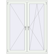 REHAU OPTIMUM EURO-DESIGN 70 1280x1666 mm RAL 9016 Traffic white two-sided