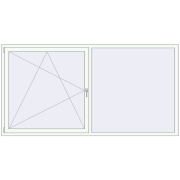 REHAU OPTIMUM EURO-DESIGN 70 2510x1300 mm RAL 9016 Traffic white two-sided